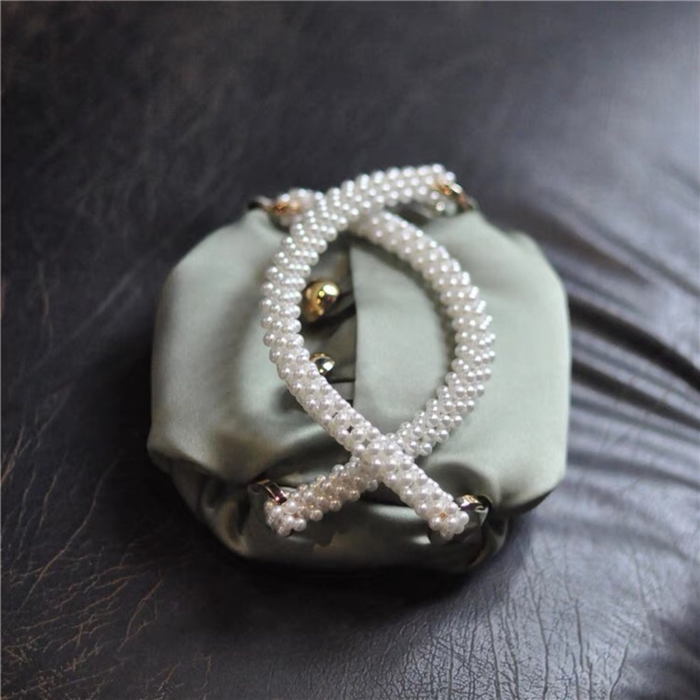 Pretty Green Silk and Pearl Mini handbag